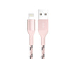 Yoobao 1 meter USB to Lightning Fast Charging Data Sync Cable for Apple (Rose Gold) | YB-415