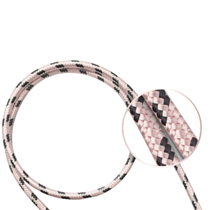 [CLEARANCE] Yoobao 1 meter USB-A to iP Smartphone Male to Male Fast Charging Data Sync Cable Braided Cord (Rose Gold) | YB-415