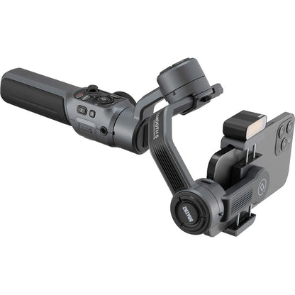[CLEARANCE] Zhiyun Smooth 5 Combo Smartphone 3-Axis Gimbal Stabilizer Kit with Tripod, 12 Hours Battery Life, USB-C PD Fast Charging, On-board and Mobile App Controls for iPhone & Android Phone