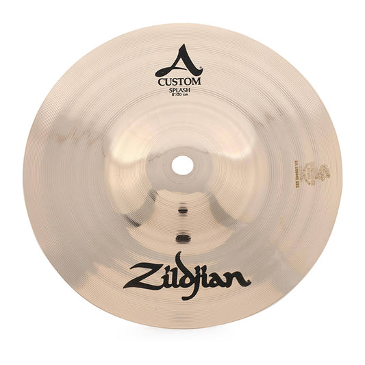 Zildjian A Family 6"/8"/10"/12" Custom Splash Paper Thin Weight Cymbals with Bright Sound Brilliant Finish Short Sustain for Drums | A20538, A2054