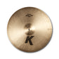 Zildjian K Family 22-inch Custom Medium Ride Cymbals with Good Stick Definition, Clear Bell and Warm Undertone Traditional Top Brilliant Bottom for Drums | K0856