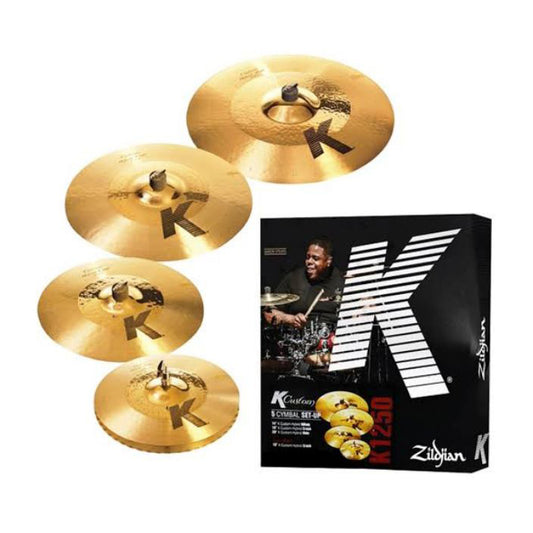 Zildjian K Custom Hybrid Cymbals Pack with 14" Hi-Hats, 16"/18" Crash and 20" Ride for Drums | K1250
