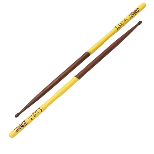 Zildjian ZASTG Gurtu Series Oval Drumsticks Signature with Medium Taper (Brown & Yellow) for Drums and Percussion