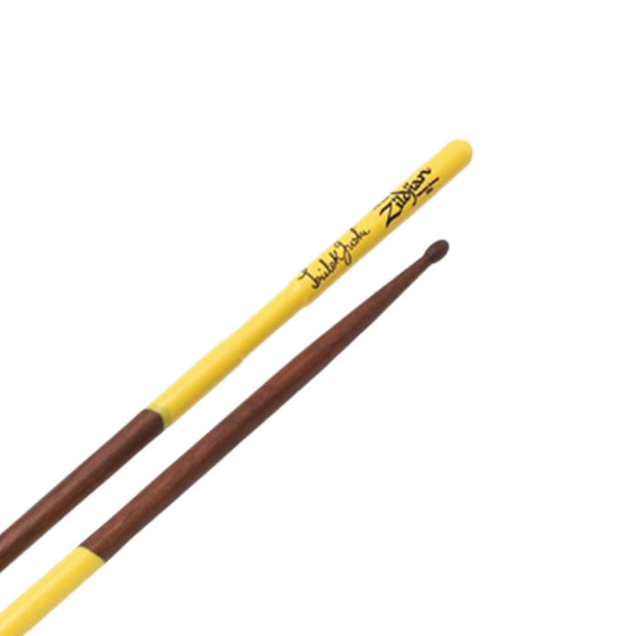 Zildjian ZASTG Gurtu Series Oval Drumsticks Signature with Medium Taper (Brown & Yellow) for Drums and Percussion