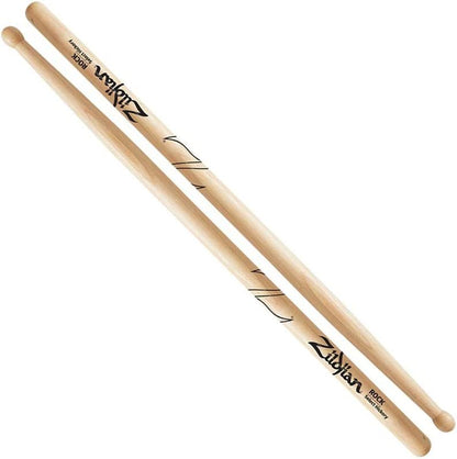 Zildjian Lacquer Hickory Rock Drumsticks with Barrel Tip, Medium Tapered for Drummers | ZRK