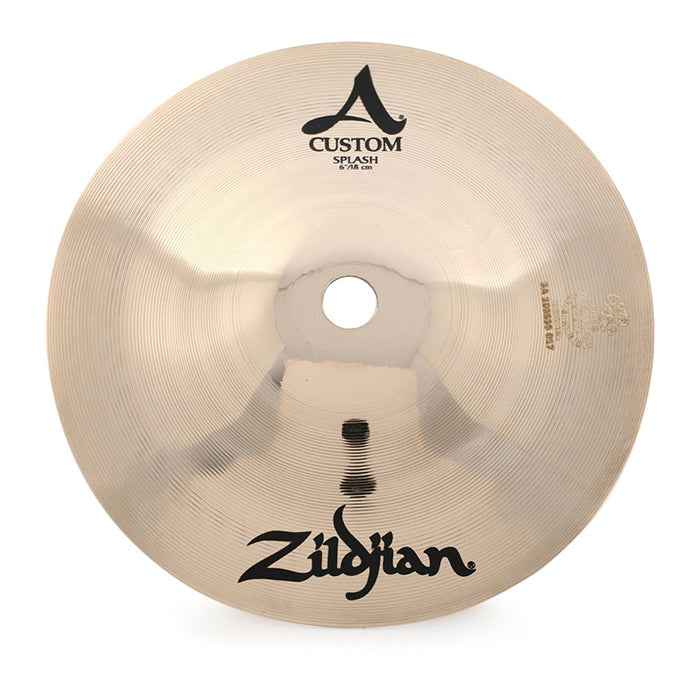 Zildjian A Family 6"/8"/10"/12" Custom Splash Paper Thin Weight Cymbals with Bright Sound Brilliant Finish Short Sustain for Drums | A20538, A2054