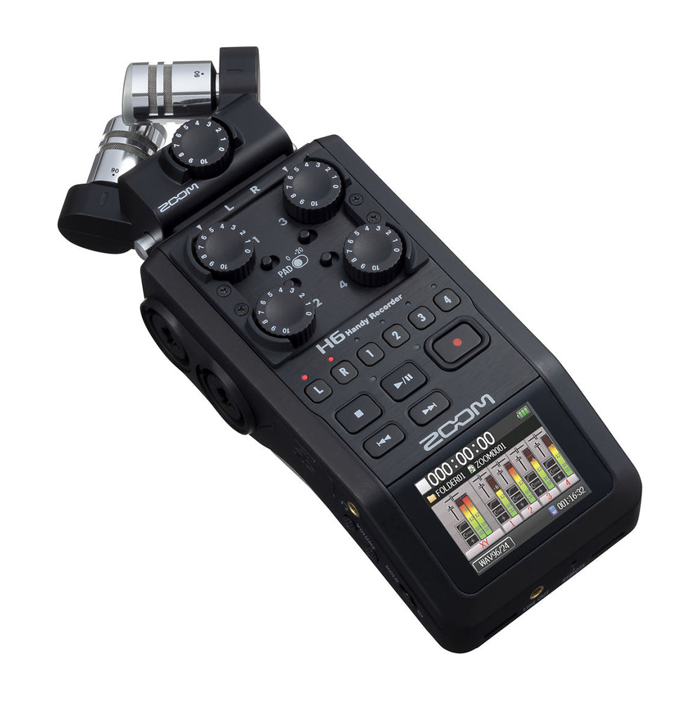 Zoom H6 Handy Recorder with Interchangeable Microphone System for Audio Studio Youtube Recording ASMR Online Content Videos