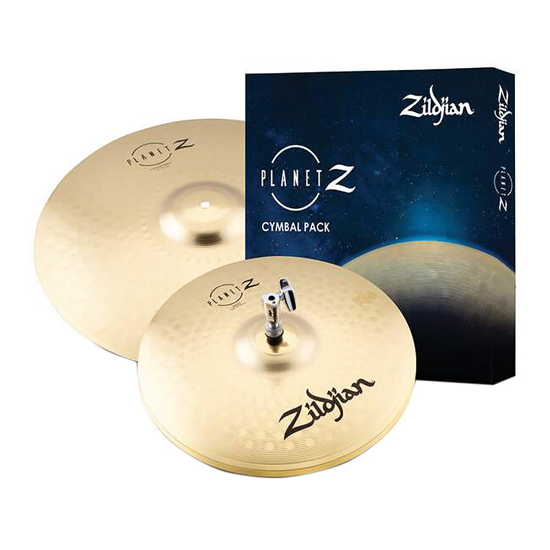 Zildjian Planet Z Fundamentals 2-Piece Cymbal Pack with 13"/14" Medium Hi-hats & 16"/18" Crash Ride for Drums (Pro Available) | ZP1316, ZP1418