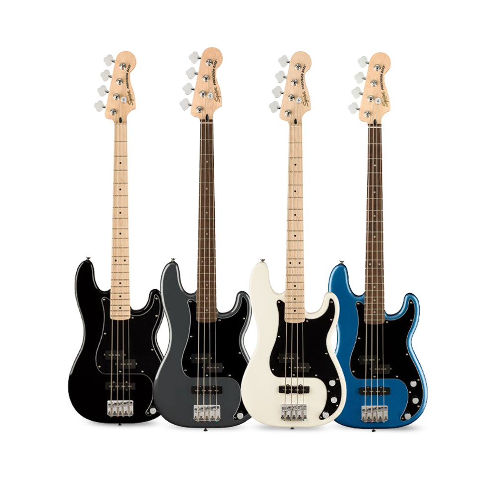 Squier by Fender Affinity Series Precision Bass Jazz PJ Electric Guitar with Single-coil Jazz Bass, 20 Frets (Charcoal Frost Metallic, Olympic White, Black, Lake Placid Blue)