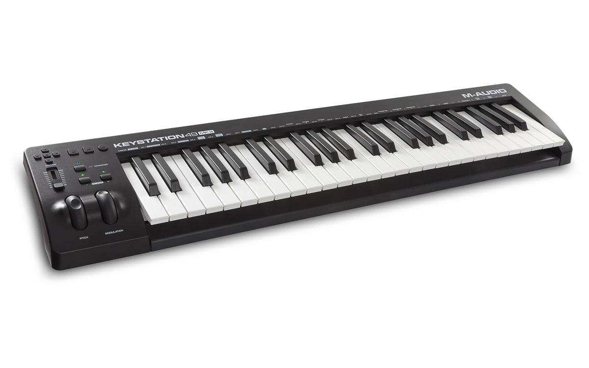 M-Audio Keystation 49 MK3 Compact MIDI Keyboard Controller with 49 Keys and Assignable Controls, Pitch and Modulation Wheels