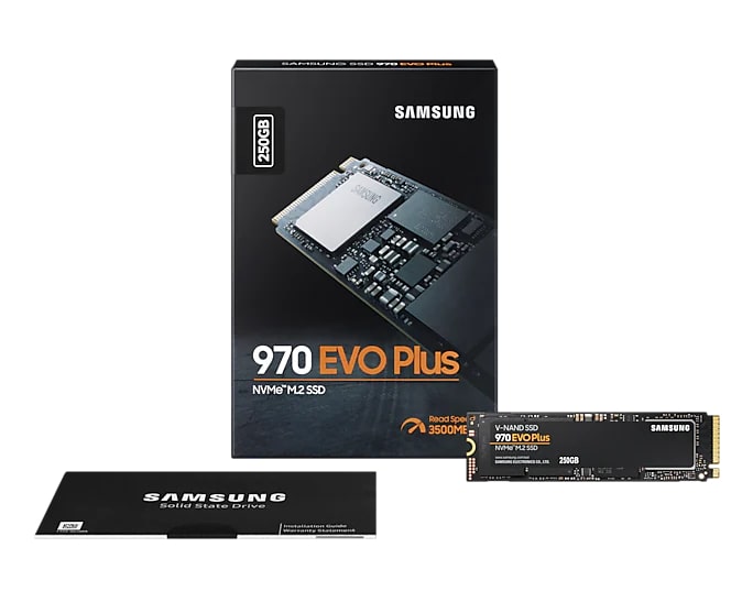 Samsung 970 EVO Plus NVMe 1.3 M.2 PCIe Gen 3.0 x4 SSD Solid State Drive with 3500 MB/s Sequential Read and 3300 MB/s Write Speeds (250GB, 500GB, 1TB) | MZ-V7S