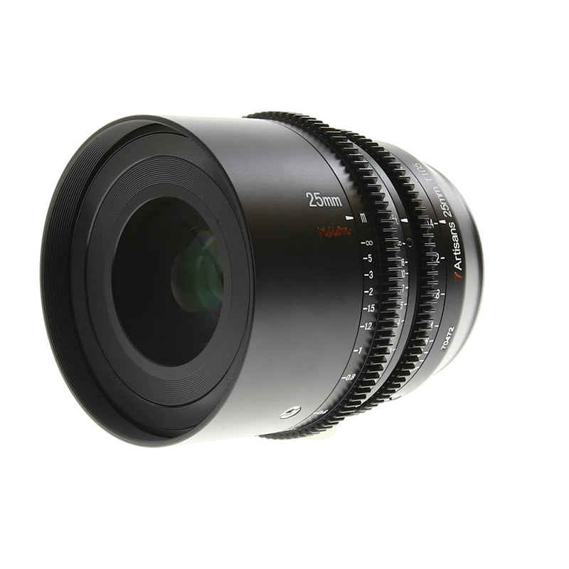 7Artisans Vision 25mm T1.05 Photoelectric MF Manual Focus Cine Lens for APS-C Format Sensors, ED Glass and All-Metal Shell Design for Canon EOS-R RF Mount Mirrorless Cameras