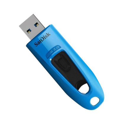 SanDisk Ultra Multi Region USB 3.0 Flash Drive with 130mb/s Read Speed (Black, Blue, Red) (Available in 16GB, 32GB, 64GB, 128GB, 256GB)