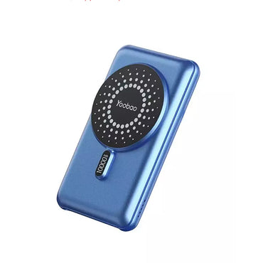 [CLEARANCE] Yoobao LC4 10000mAh Magnetic Wireless Powerbank PD20W Power Delivery Fast Charging with Built-in Two-Way Type C and Lightning Cable (Blue)