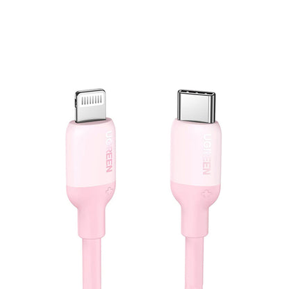 [CLEARANCE] UGREEN USB Type-C to Lightning Cable 3A Fast Charging Data Sync Silicone Cable Power Delivery PD 20W with 480Mbps Transfer Speed (1M) (Pink) | 203