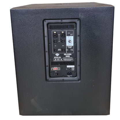KEVLER KRX-618SA 18" 800W Powered Active Subwoofer Bass Speakers (PAIR) with Built-In Class D Amplifier, XLR and 6.5mm TRS AUX Line In and Vertical Pole Mounting Port