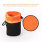 K&F Concept Medium Size Neoprene Waterproof Protective Camera Lens Pouch Black Orange Storage Bag with Swivel Clip and Belt Loop  for Travel Photography