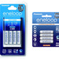 Panasonic Eneloop Basic Charger K-KJ51MCC40T with AA Rechargeable Battery Pack of 4 (White)