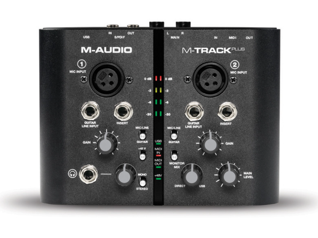 M-Audio MTRACK USB Plug and Play Two Channel USB Midi Audio Interface