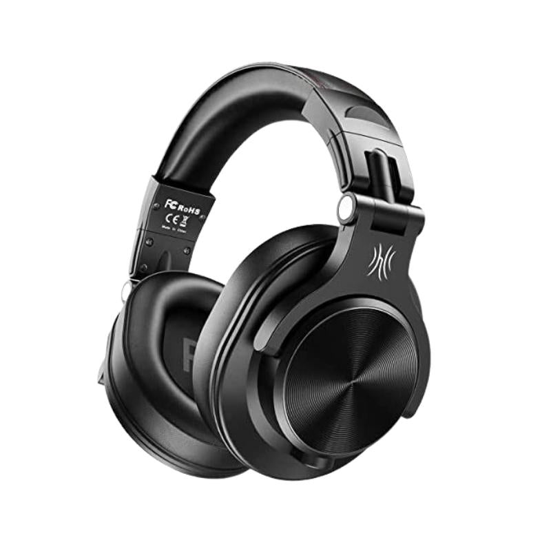 OneOdio A70 Fusion Studio DJ Wireless Professional Headphones with Bluetooth 5.0, 72 Hours Playback, Soft Memory Earcups (Black, Black Red, Silver, Rose Gold)