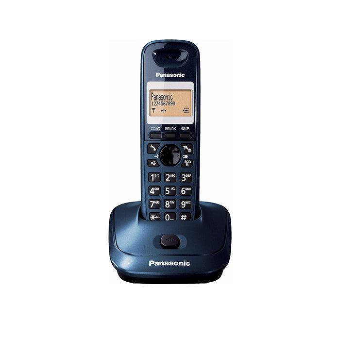 Panasonic KX-TG2511 Wireless Cordless Landline Phone LCD Backlight Telephone with 1.4" Display (Black, Blue, Gray)