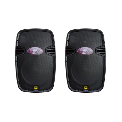 KEVLER EON-15 15" 800W 2-Way Bass Reflex Full Range Passive Loud Speaker (PAIR) with Multiple Handles, Bottom Pole Mount, Multi Angle Enclosure and Easy Daisy-Chain Loop Connections