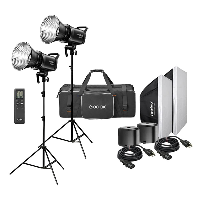 Godox SL-60W 60W 5600K Daylight LED Video Light Kit for Indoor & Outdoor Photoshoots (Available in 2-Light Kit, 3-Light Kit)