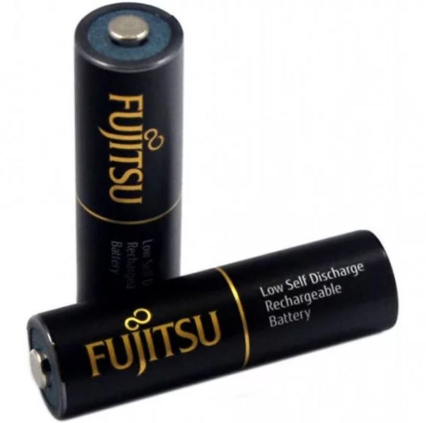 Fujitsu 1.2V 2450mAh Ready-to-use NiMH Low Self-Discharge Rechargeable | HR3UTHC AA Battery Pack of 2