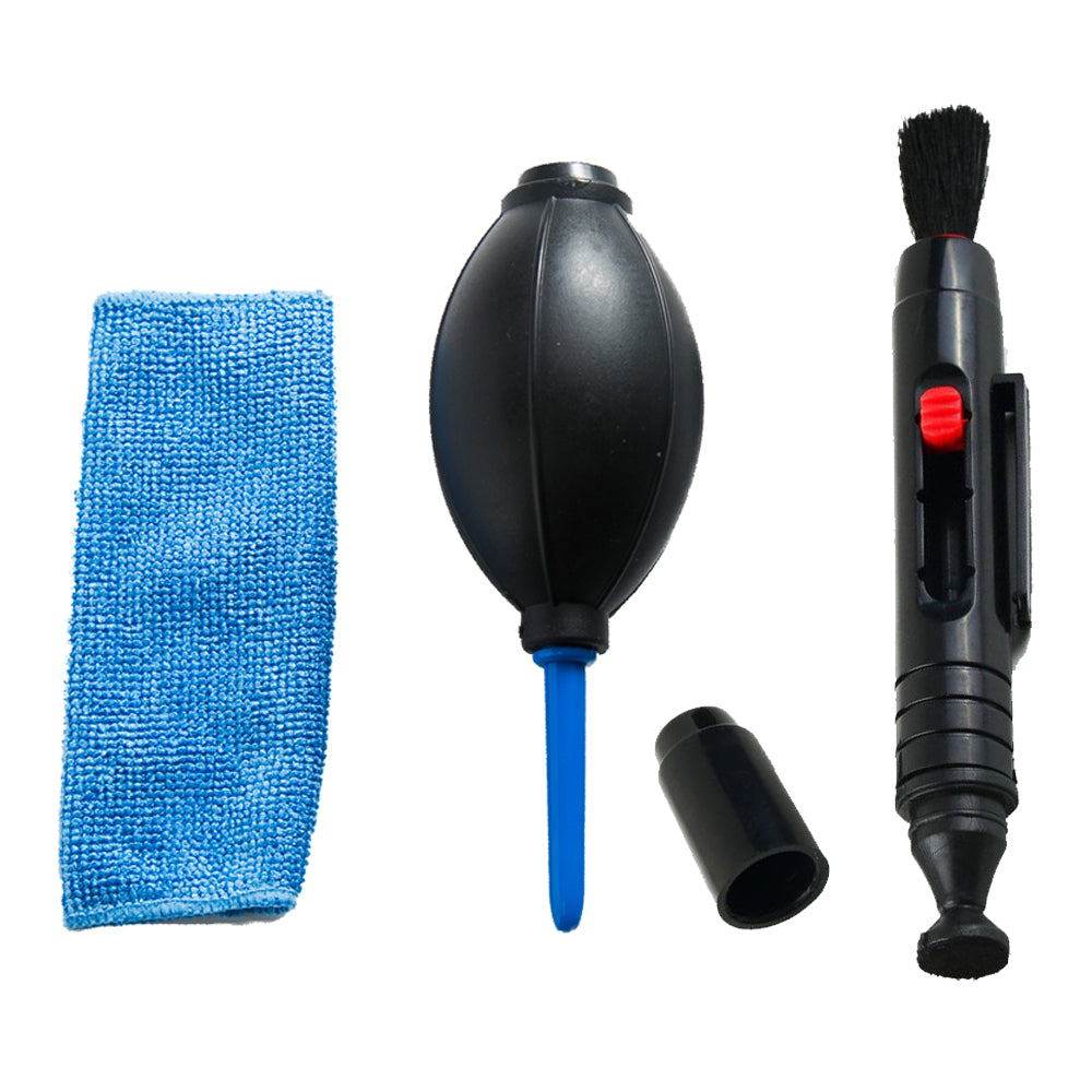 Pxel 3-in-1 Camera Lens Cleaning Kit with Clean Cloth, Air Blower Pump & Lens Cleaning Brush