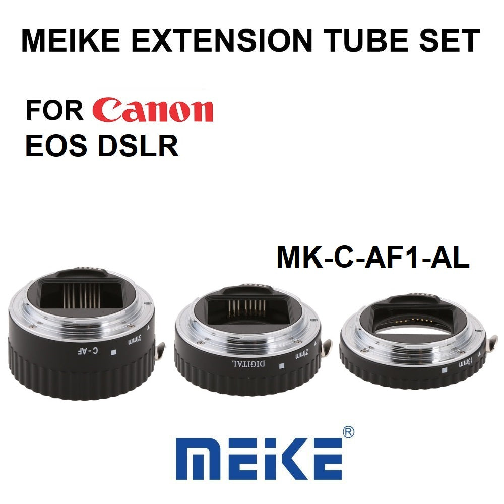 Meike MK-C-AF1-AL Metal Autofocus AF Confirm Macro Extension Tube for Canon EOS DSLR 13mm 21mm 31mm
