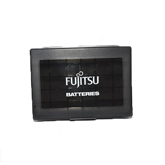 Fujitsu Large 10 Slot AA and AAA Battery Case for Travel and Storage (Black)