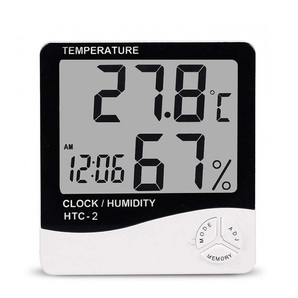 Eagletech HTC-2 Digital LCD Temperature Humidity Meter Clock Hygrometer Thermometer Indoor and Outdoor