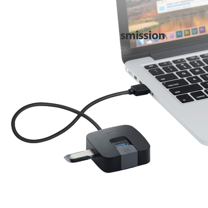 [CLEARANCE] Vention High Speed USB 3.0 / USB 2.0 Hub Docking Station with Micro USB Power Port 480Mbps Tinned Copper (CHA) 0.15M Black