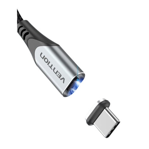 Vention USB 2.0 A Male to 2-in-1 Micro-B & USB-C Male 3A Magnetic Cable 480Mbps (CQM) (Available in Different Lengths)