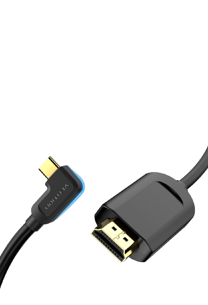 Vention Type-C to HDMI 2.0 Cable Right Angle 4KHD 60Hz Elbow Design Tinned Copper Cord (CGV)