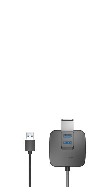 [CLEARANCE] Vention 4 Ports High Speed USB 3.0 Hub 5Gbps Tinned Copper (CHB) 0.15M Black