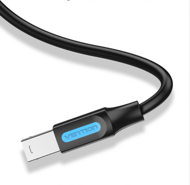 Vention USB 3.0 A Male to B Male Cable PVC Type (COO) 5Gbps High Speed for HDD Case, Blu-Ray Drive & Web Camera 2M Black
