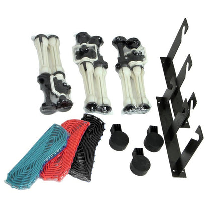 Pxel LS-BD-3R Photo Studio Backdrop Roller Wall Mount Mounting Manual Control Background Support Elevator with 2 Tri-fold Hooks, 6 Expansion Sticks, 3 Chains, and 3 Counter Balance