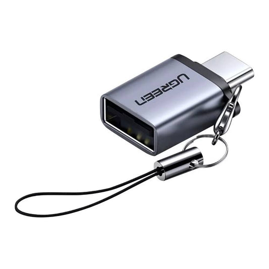 UGREEN USB A 3.0 Female to Type C Male Adapter Plug with Lanyard and Keychain Loop for PC and Mobile | 50283