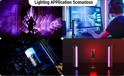 Luxceo P100 Magnetic RGB Video Light with up 6000k Color with Remote Control Temperature