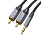 Vention Dual RCA AV Male to TRS 3.5mm TRS MALE Cotton Braided Gold Plated (BCN) Audio Video Cable for PC, Laptops, Amplifiers, Speakers (Available in 0.5M, 1M, 1.5M, 2M, 3M, 5M, 8M and 10M)