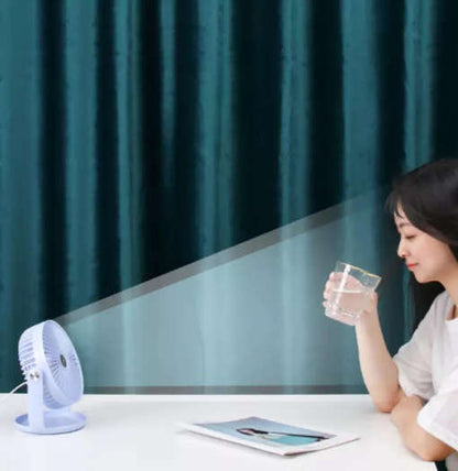 Yoobao F2 Pro 10000mAh Rechargeable Desktop Fan with 360 Degree Rotation, 3 Fan Modes, Up to 50 Hrs USB Type C