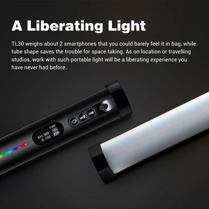 GODOX TL30-K2 Portable RGB 2700K- 6300K LED Tube Light with Bluetooth Control and Free App Support for Photography and lighting Equipment