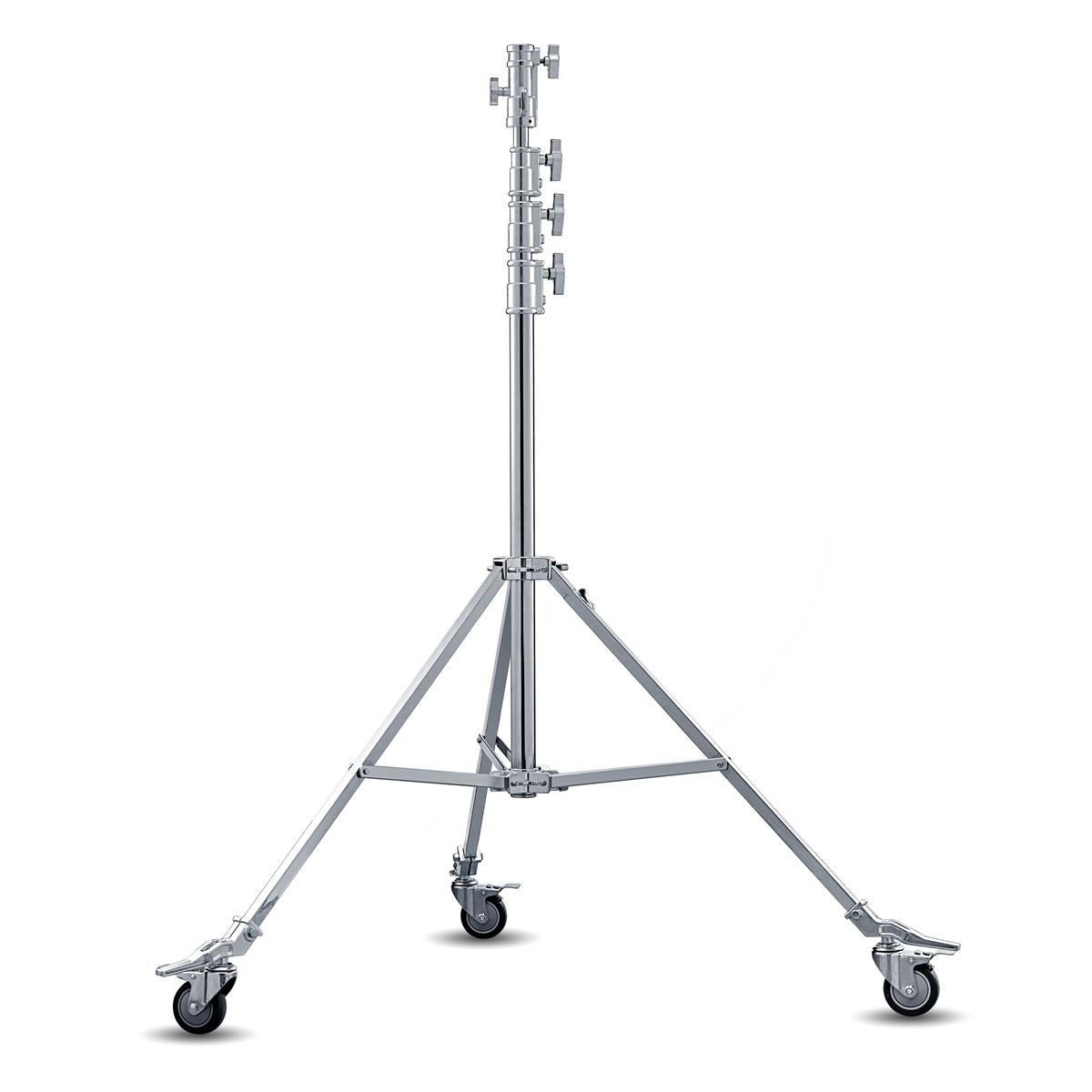 Godox Heavy-Duty Steel Roller Stand with Braked Wheels, 40kg Max Load Capacity, 66" / 177" Max Height, 1-1/8" Receiver, Retractable 5/8" Pin for Photography Supporting Gear | SA5015 SA5045