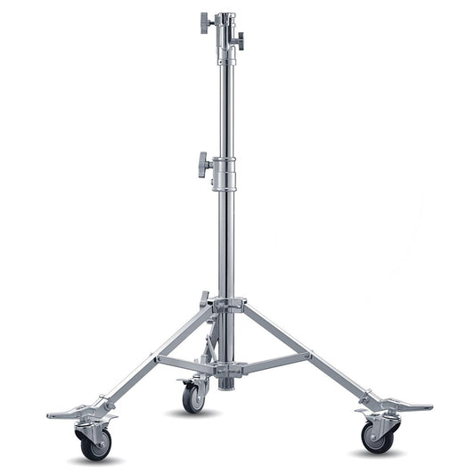 Godox Heavy-Duty Steel Roller Stand with Braked Wheels, 40kg Max Load Capacity, 66" / 177" Max Height, 1-1/8" Receiver, Retractable 5/8" Pin for Photography Supporting Gear | SA5015 SA5045