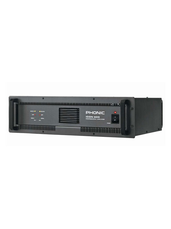 Phonic ICON 300 | 700 Contractor Power Amplifier 300W/700W w/ Auto Dual-Speed, High-efficiency Cooling Fan, XLR, and Barrier Strip Input Connectors