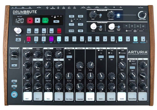 Arturia DrumBrute Electronic Analog Drum Machine Synthesizer and Sequencer with Steiner Parker Filter for DJs, Musicians and Music Producers