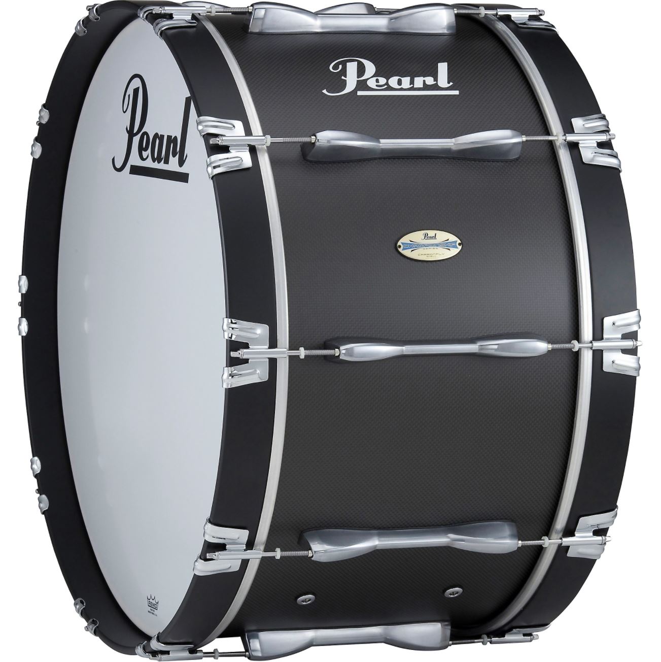 Pearl Carbonply 24 x 14 Bass Drum Championship Series with 6-Ply Maple Shell, Inner and Outer Carbon Fiber Plies and Extra Wide Claw Hooks for Marching Band Musicians