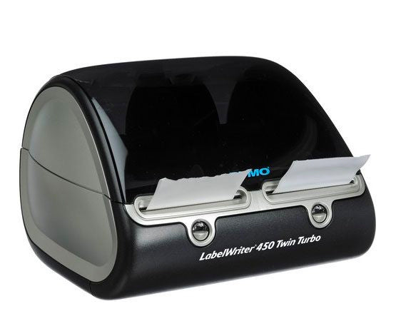 Dymo LabelWriter 450 Twin Turbo Dual Roll 71 Four-Line Standard Adress Label and Postage Printer for PC and Mac
