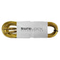 Surelock 20ft Nylon Braided Instrument Cable with 1/4-inch Male to Male Plugs for Guitars and Keyboards (Gold) | BC108